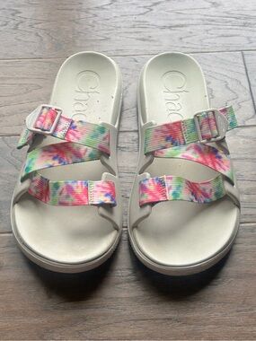 Chaco Tie-Dye Adjustable Slide Sandals - size 11